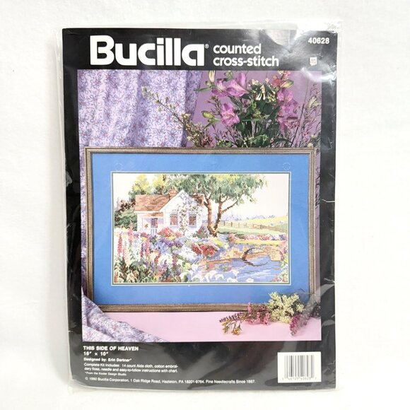 Vintage Bucilla Counted Cross-Stitch Kit "This Side Of Heaven"  NWT (1992) - Picture 1 of 6